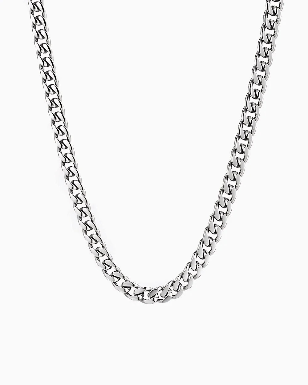 CLEAN CUBANA KETTE. - 6MM WEIßGOLD