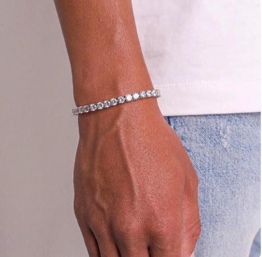 TENNISBOY ARMBAND. - 5MM WEIßGOLD