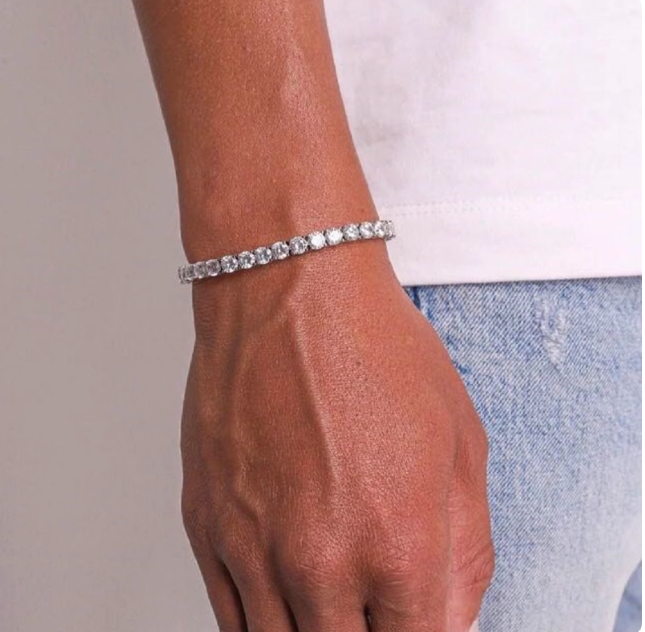 TENNISBOY ARMBAND. - 5MM WEIßGOLD