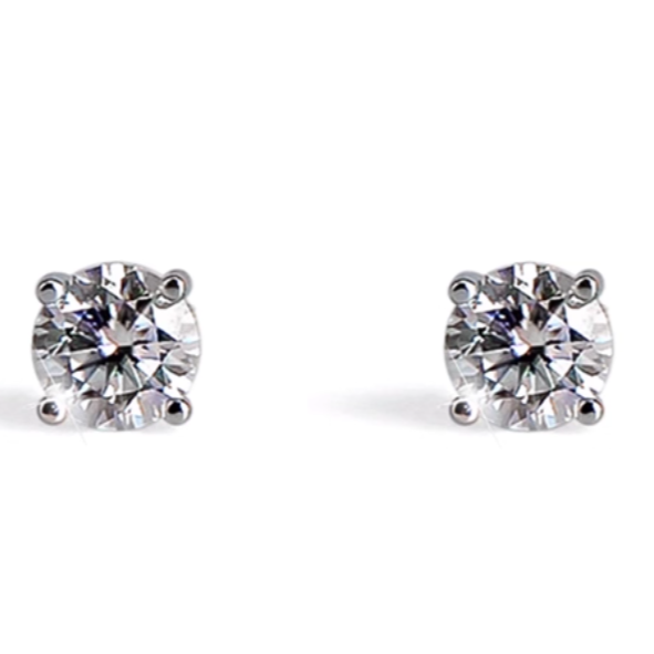 DIAMOND STUDS. - 5MM MOISSANITE