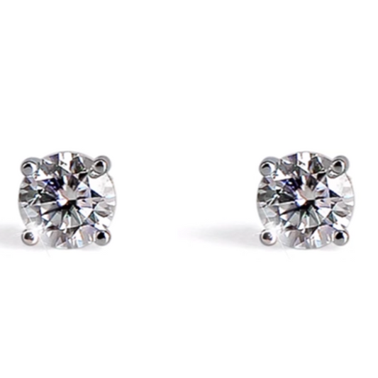 DIAMOND STUDS. - 5MM MOISSANITE