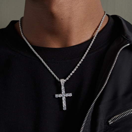 CROSS PIECE ANHÄNGER. - WEIßGOLD