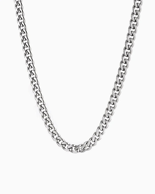 CLEAN CUBANA KETTE. - 6MM WEIßGOLD